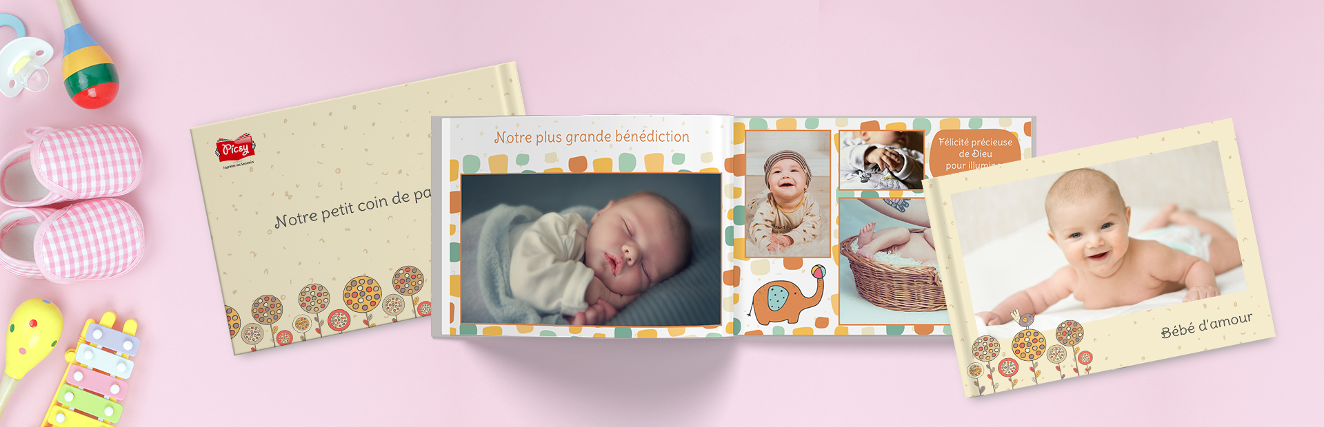 Livres photo personnalisés Bébé nourrisson en ligne 