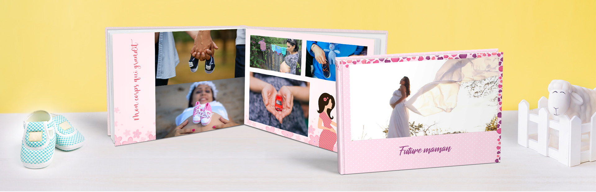 Albums photo personnalisés avant la maternité